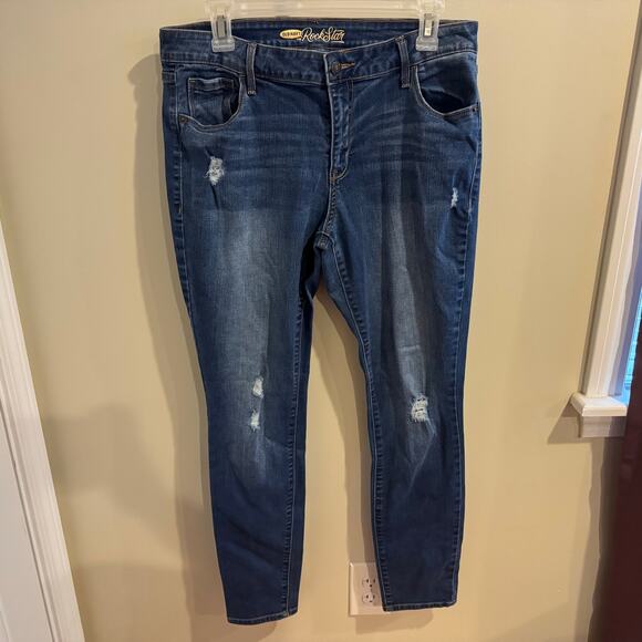 Old Navy Rockstar Dark Wash Skinny Jeans Size 14 - Picture 1 of 5
